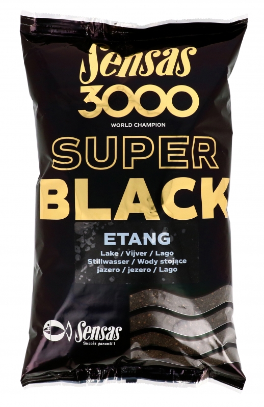 SENSAS 3000 SUPER BLACK ETANG - schwarzes Stillwasserfutter  1kg 